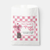 Pink She's Ready to Pop Baby Shower フェイバーバッグ (正面)