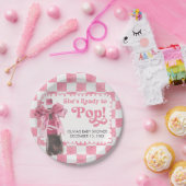 Pink She's Ready to Pop Baby Shower ペーパープレート (パーティー)