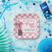Pink She's Ready to Pop Baby Shower ペーパープレート (パーティー)