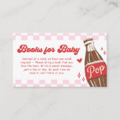 Pink She's Ready to Pop Baby Shower Books for Baby エンクロージャーカード (正面)