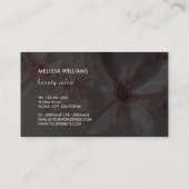 Pink Shiny Floral Logo Initials Business Card 名刺 (裏面)