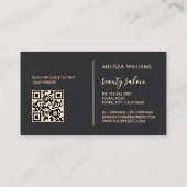 Pink Shiny Flowers Black Logo 名刺 (裏面)