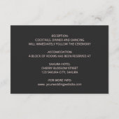 Pink Shiny Metallic Black Floral Details エンクロージャーカード (裏面)