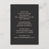 Pink Shiny Metallic Black Floral Details エンクロージャーカード (裏面)