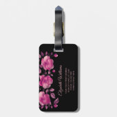 Pink Shiny Metallic Cherry Blossoms ラゲッジタグ (裏面縦)
