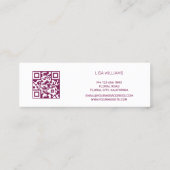 Pink Shiny Metallic Flower  スキニー名刺 (裏面)