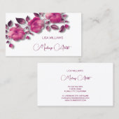 Pink Shiny Metallic Flower  名刺 (正面/裏面)