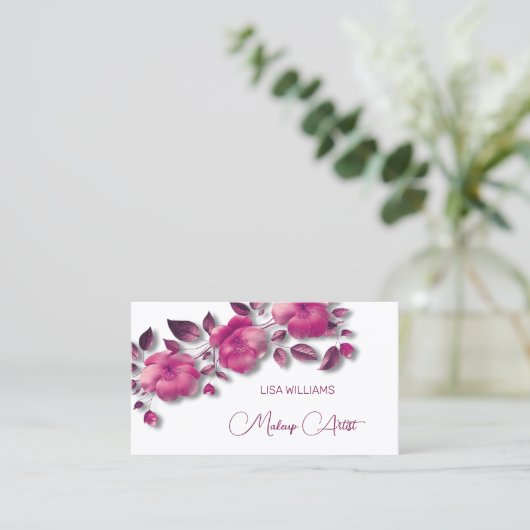 Pink Shiny Metallic Flower 名刺 (スタンド正面)