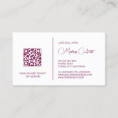 Pink Shiny Metallic Flower  名刺 (裏面)