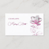 Pink Shiny Metallic Flower  名刺 (正面)