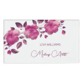 Pink Shiny Metallic Flower  名札 (正面)