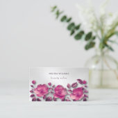 Pink Shiny Metallic Flower Silver 名刺 (スタンド正面)