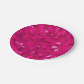 Pink Shiny Sequin ペーパープレート (アングル)