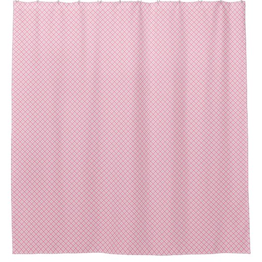 Pink shower curtain with a subtle diamond pattern シャワーカーテン (正面)