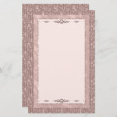 Pink Showgirl Glam Romance Stationery 便箋 (正面/裏面)