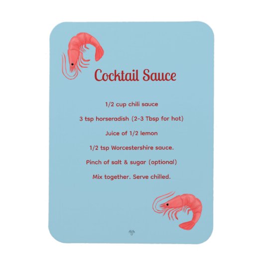 Pink Shrimp Cocktail Sauce Recipe Flexible Magnet マグネット (縦)
