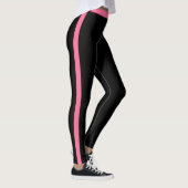 Pink Side Stripe Black Leggings Choose Your Colors レギンス (右)