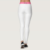 Pink Side Stripe White Leggings Choose Colors レギンス (裏面)
