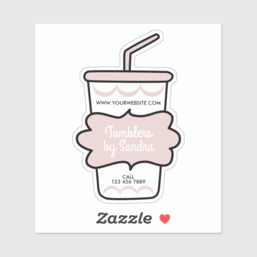 Pink Signature Tumbler シール (シート)