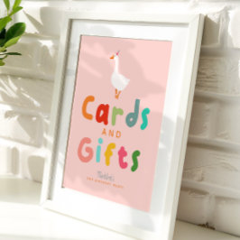 Pink Silly Goose Birthday Cards and Gifts  ポスター