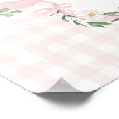 Pink Silly Goose Coquette Bow Baby Shower Welcome ポスター (角)