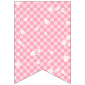 Pink Silly Goose-Girl First Birthday Monthly Photo バンティングフラッグ (第1の旗)