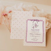 Pink Silly Goose Girls Baby Shower 招待状