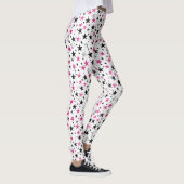 Pink Silver Black Stars レギンス (右)