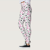 Pink Silver Black Stars レギンス (左)