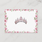 Pink Silver Mis Quince Glitter Quinceañera エンクロージャーカード (裏面)