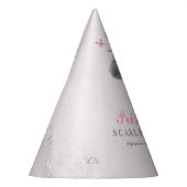 Pink silver princess gown Fairytale birthday party パーティーハット (左)