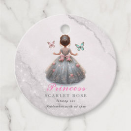 Pink silver princess gown Fairytale birthday party フェイバータグ