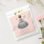 Pink silver princess gown Fairytale birthday party フェイバーバッグ (封をした状態)