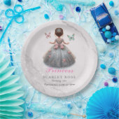 Pink silver princess gown Fairytale birthday party ペーパープレート (パーティー)