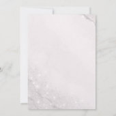 Pink silver princess gown Fairytale birthday party 招待状 (裏面)