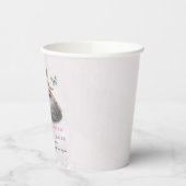 Pink silver princess gown Fairytale birthday party 紙コップ (左)