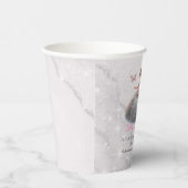 Pink silver princess gown Fairytale birthday party 紙コップ (右)