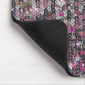 Pink silver sequins | sparkle pattern マウスパッド (コーナー)