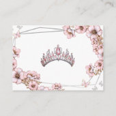 Pink Silver Tiara Butterfly Enclosure Card エンクロージャーカード (裏面)