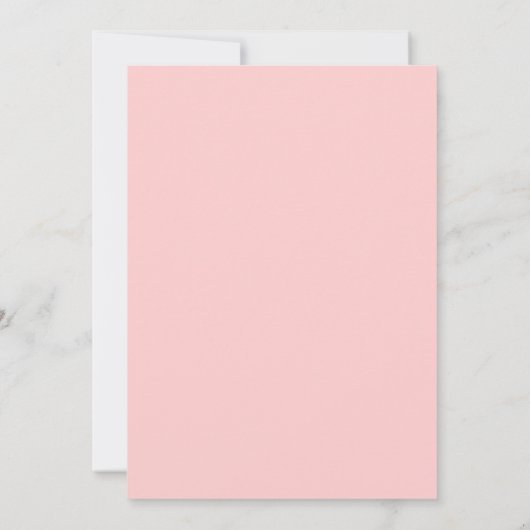 Pink simple baby shower q r code add name text thr 招待状 (裏面)