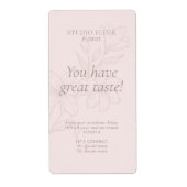 Pink | Simple Modern Florist Shipping Labels ラベル (正面)