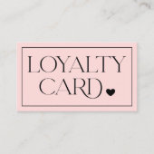 Pink Simple Modern Professional Loyalty Card 名刺 (正面)