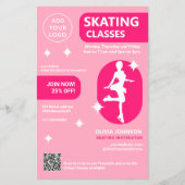 Pink Skating classes チラシ (正面)
