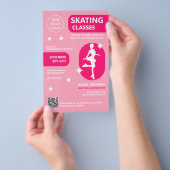 Pink Skating classes チラシ (ハンドル)