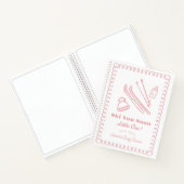 Pink Ski You Soon Boy Baby Shower Guest Book ノートブック (内部)