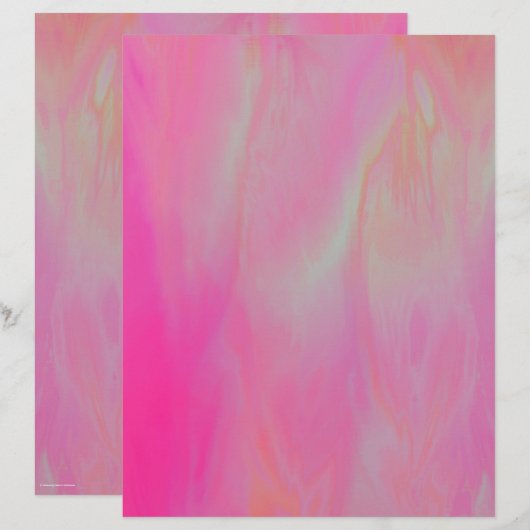 Pink Skies Scrapbook Paper 2-Sided Page (正面/裏面)