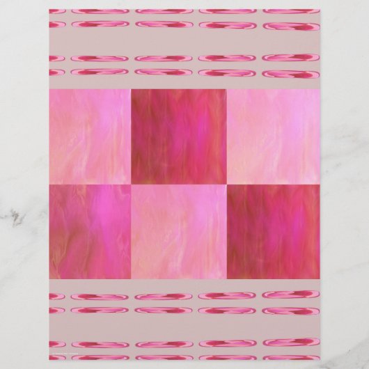 Pink Skies Tiles Scrapbook Paper 2-Sided Page (裏面)