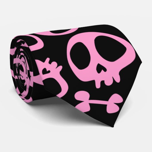 Pink Skull Cravate ネクタイ (ロール)