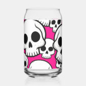 Pink Skull Pattern ガラス缶 (正面)