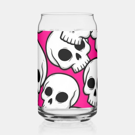 Pink Skull Pattern ガラス缶 (裏面)